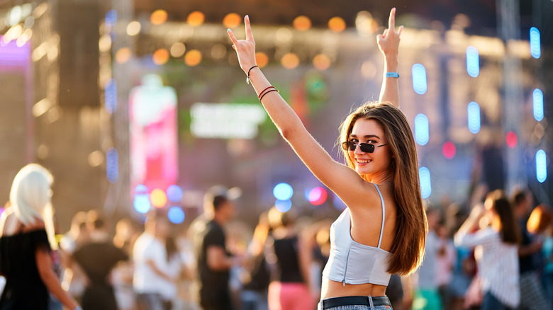 girl at music festival