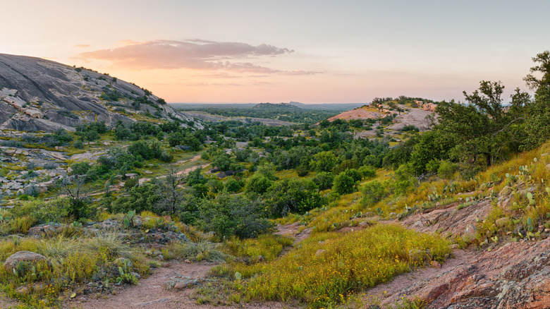 Enchanted Rock State Natural Area at twilight