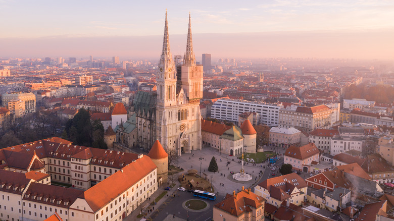 aerial view of zagreb