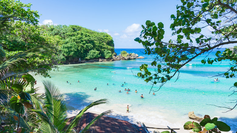 blue water beach in jamaica