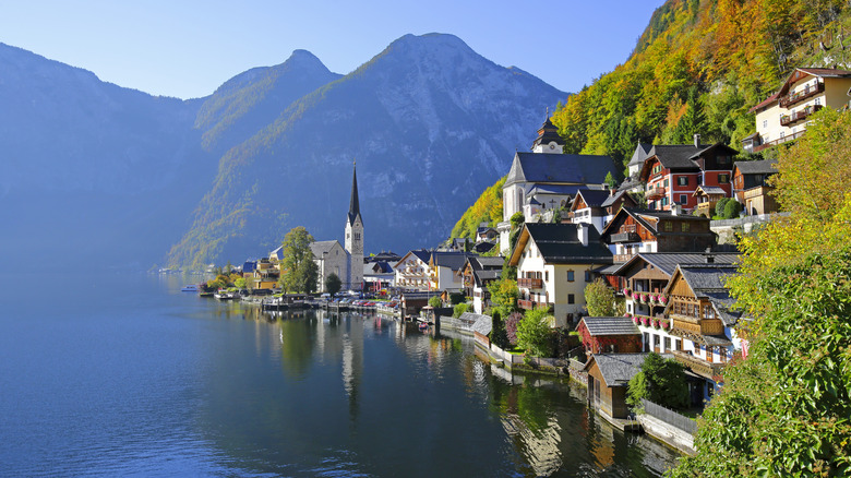 a scene in Hallstatt