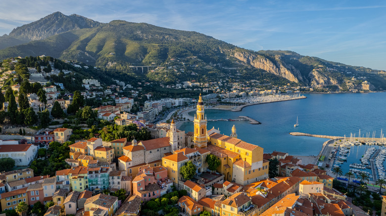 aerial view of Menton
