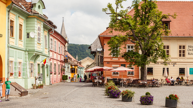 colorful buildings in Sighişoara
