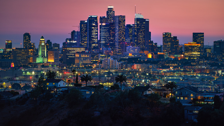 Los Angeles skyline at night