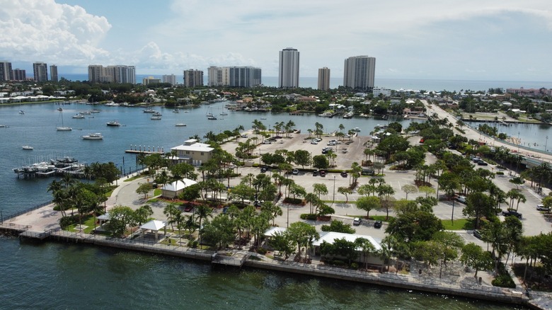 Aerial view of Phil Foster Park in Riviera Beach, FL