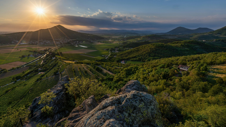 Sunset on Monte Cinto near Venice, Italy