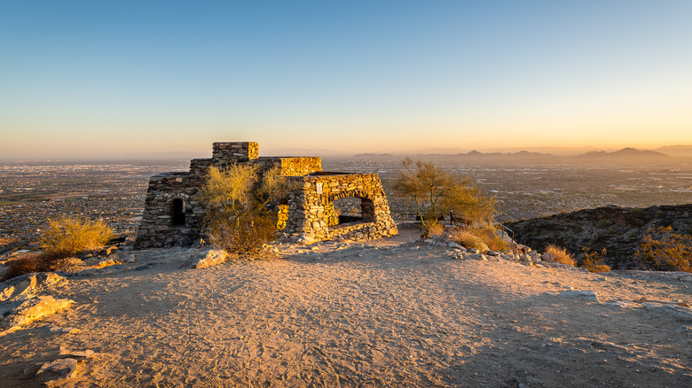 stone rest house at dobbins lookout