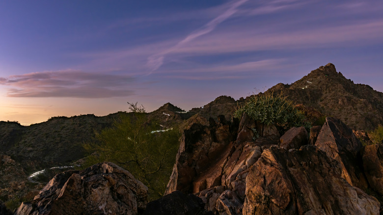 nighttime at piestewa peak