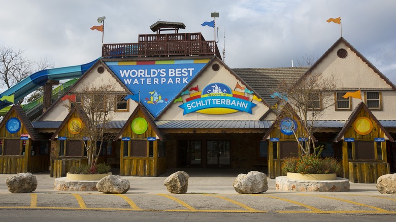 front view of Schlitterbahn Waterpark in New Braunfels