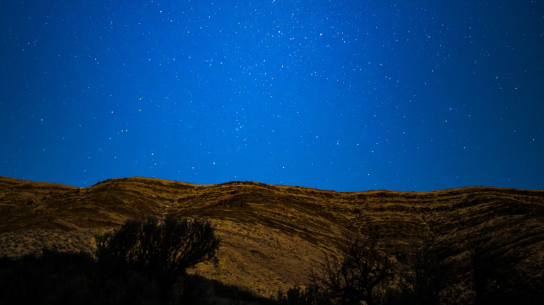 The stars over the canyon at Cottonwood Canyon State Park