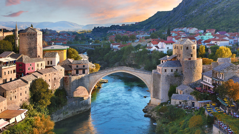 Mostar Old Town from above
