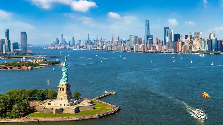 aerial view of NYC