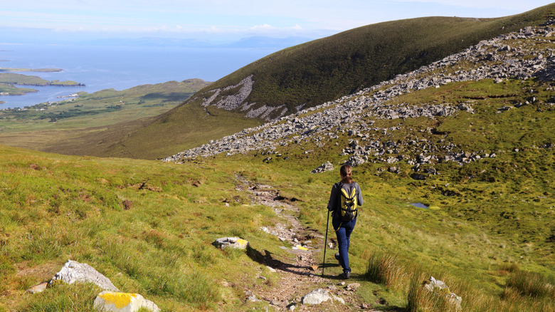 Woman hiking in Co. Donegal, IRE
