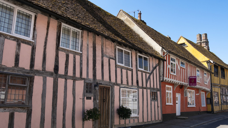 Suffolk pink house Lavenham UK