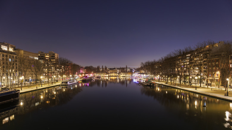 The 19th arrondissement lit up at night