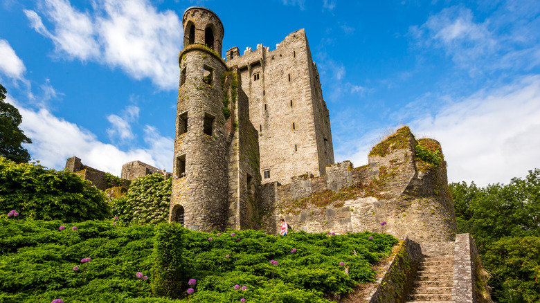 stairs leading to stone tower 
