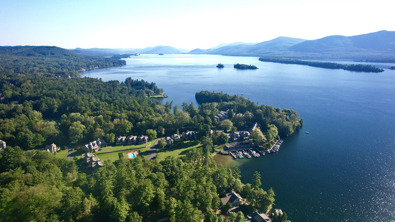 Aerial view of Lake George