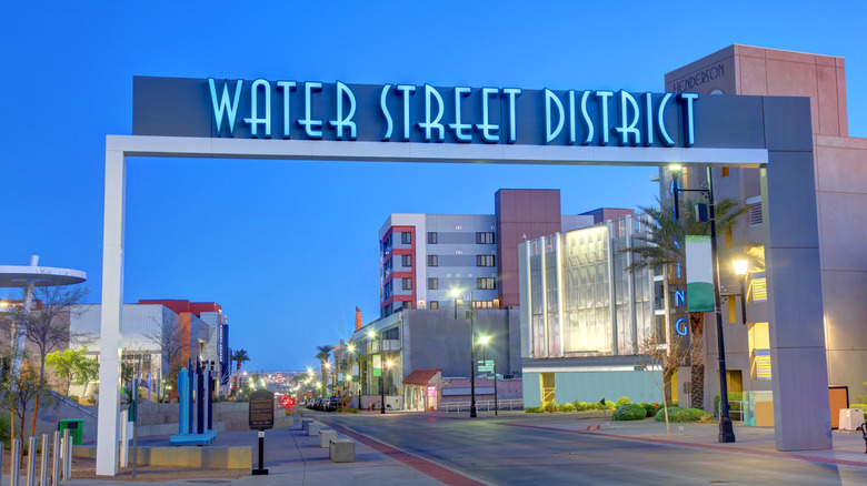 Entry to Water Street District in Henderson