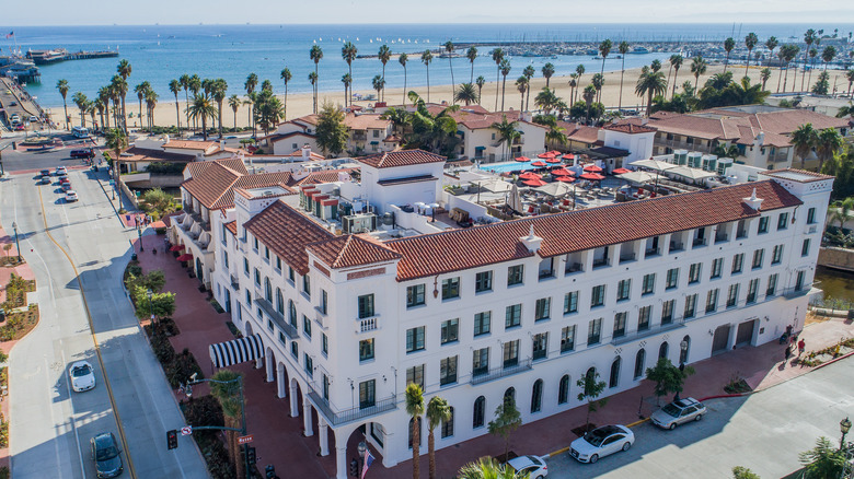 Hotel Californian aerial view over Santa Barbara