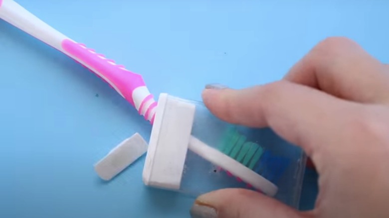 Toothbrush inside Tic Tac box
