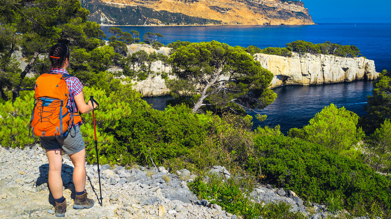 Woman hiking