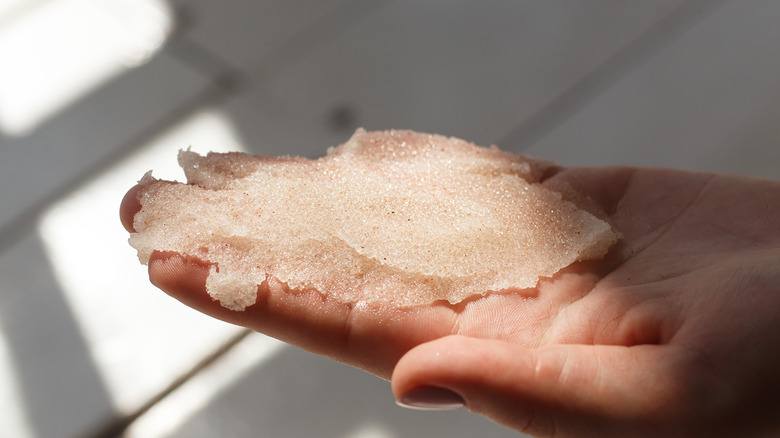 Granular paste in hand