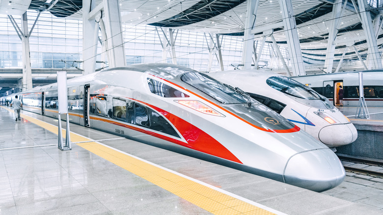 A bullet train in Beijing