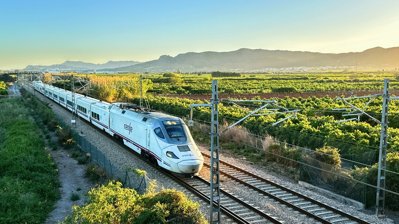A high speed AVE train in Valencia