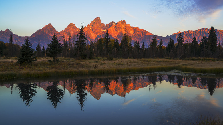 Reflection of Grand Teton range