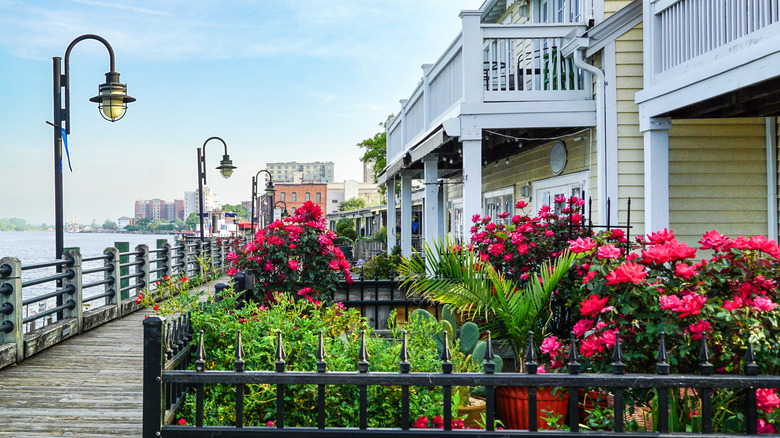 charming old buildings along a river