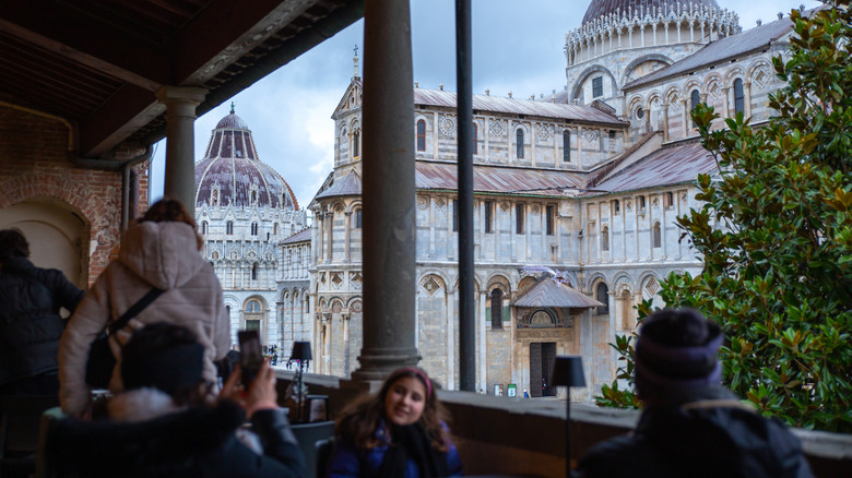 Restaurant next to Leaning Tower of Pisa