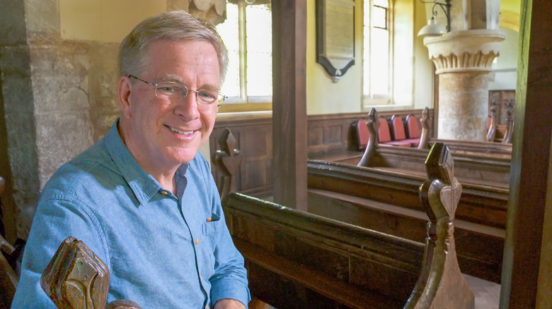 Rick Steves inside a church