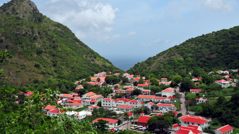 The village of the Bottom on Saba Island