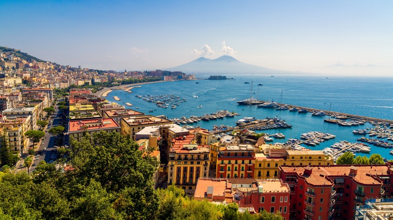 A sky view of Italy's coast