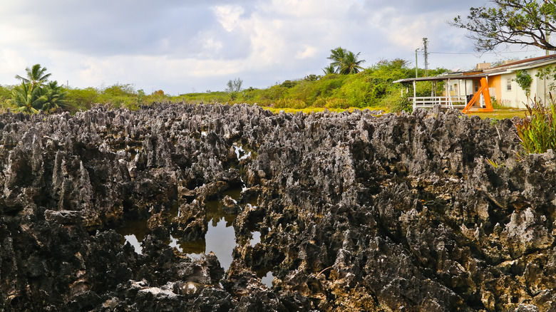 View of Hell rocks in Grand Cayman