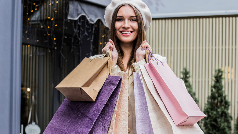 Woman with shopping bags