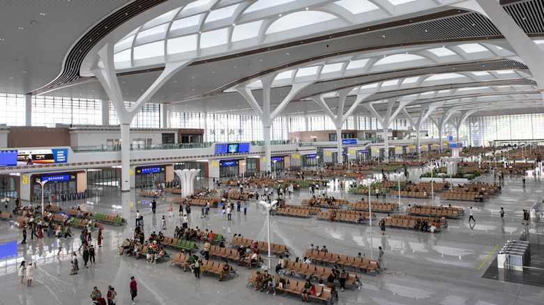 beautiful exterior view of Chongqing East Railway Station