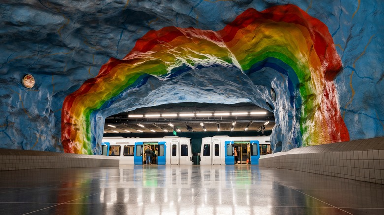 Subway stop in Stockholm's metro