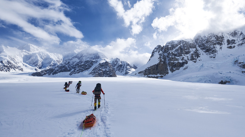climbers on Mt. Denali