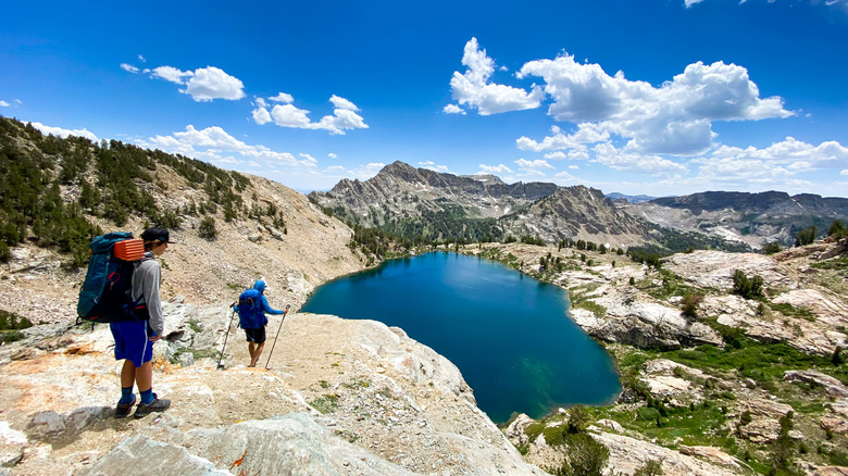 hikers in the Ruby Mountains, Nevada