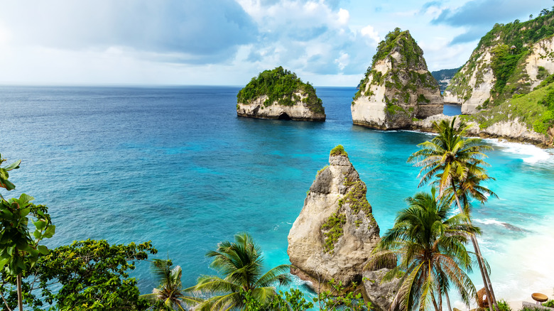 Diamond beach in Bali, Indonesia