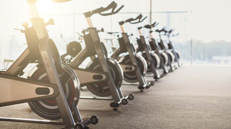 Gym interior with equipment