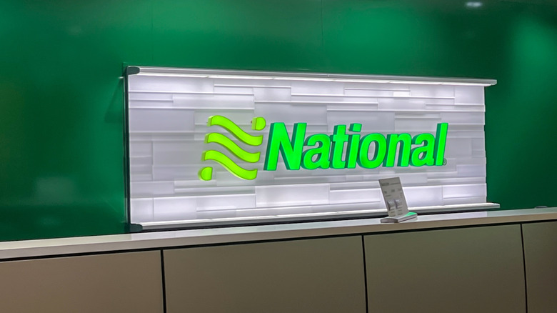 National Car Rental counter