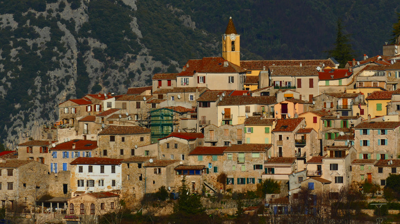 Sainte-Agnes and buildings from afar