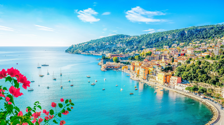 Villefranche-sur-Mer and sea from afar