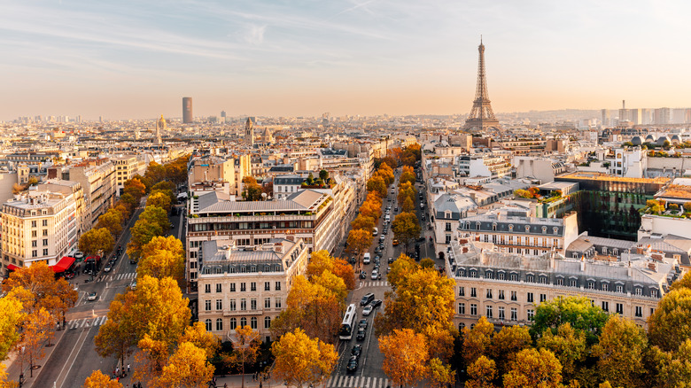 Aerial view of Paris