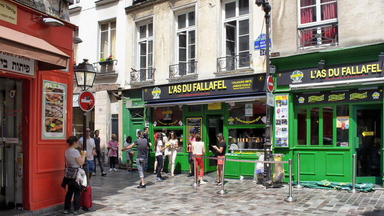 The streets of Le Marais in Paris