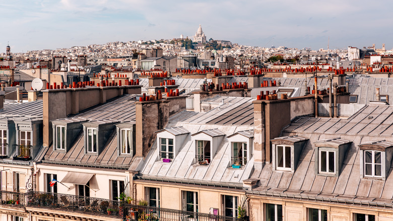 Aerial view of Montmartre in Paris