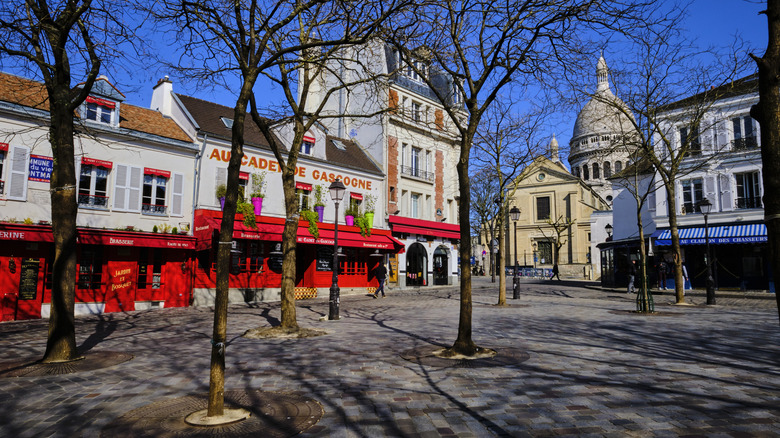 A plaza in Montmartre, Paris