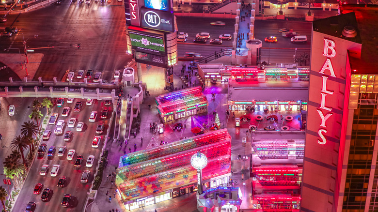 The Grand Bazaar Shops glow at night